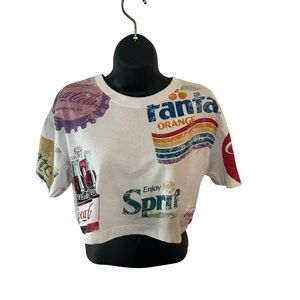 Zara Coca -Cola Graphic Short Sleeve Crop Tee From the 2020 Coca Series